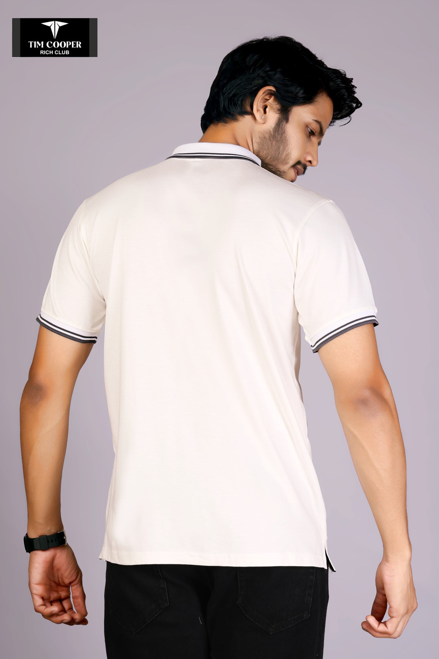 Tim Cooper Rich Club Men's Classic White Polo T-Shirt
