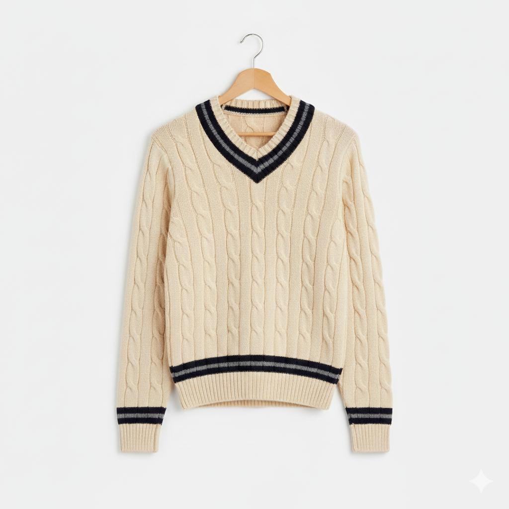 Tim Cooper Switzerland Classic Cricket-Inspired Sweater