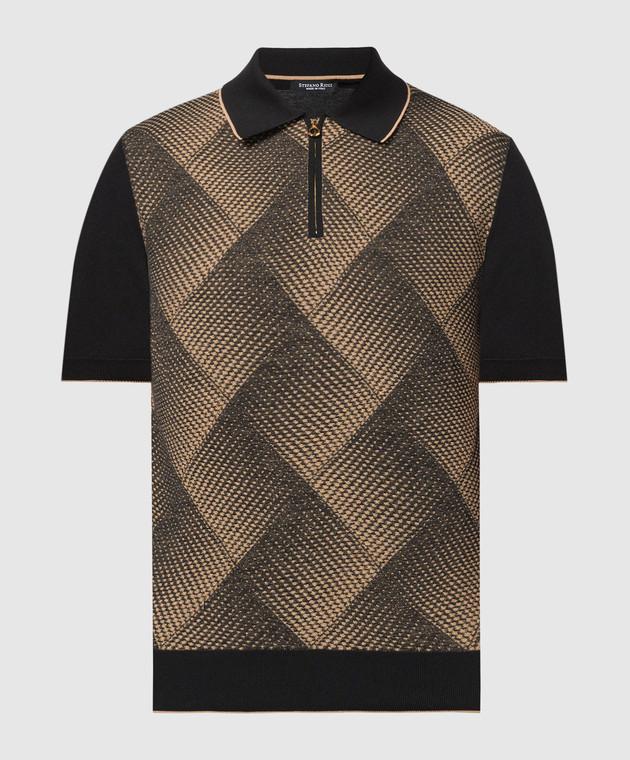 Tim Cooper Switzerland Geometric Patterned Zip Sweat T-Shirt