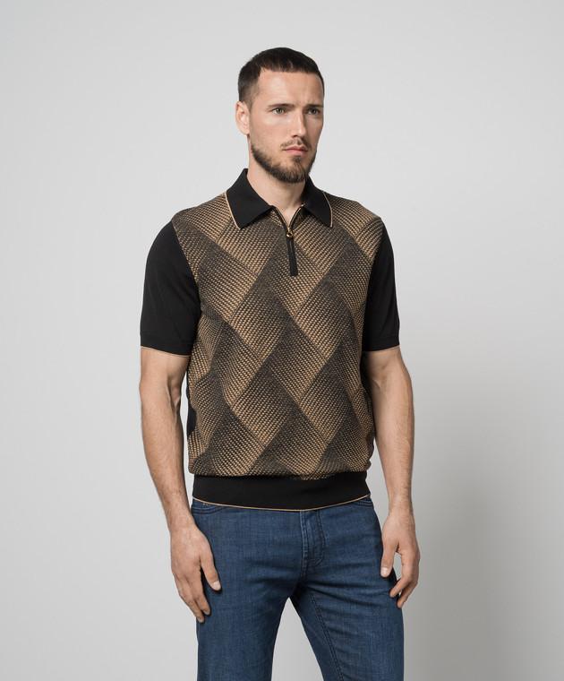 Tim Cooper Switzerland Geometric Patterned Zip Sweat T-Shirt