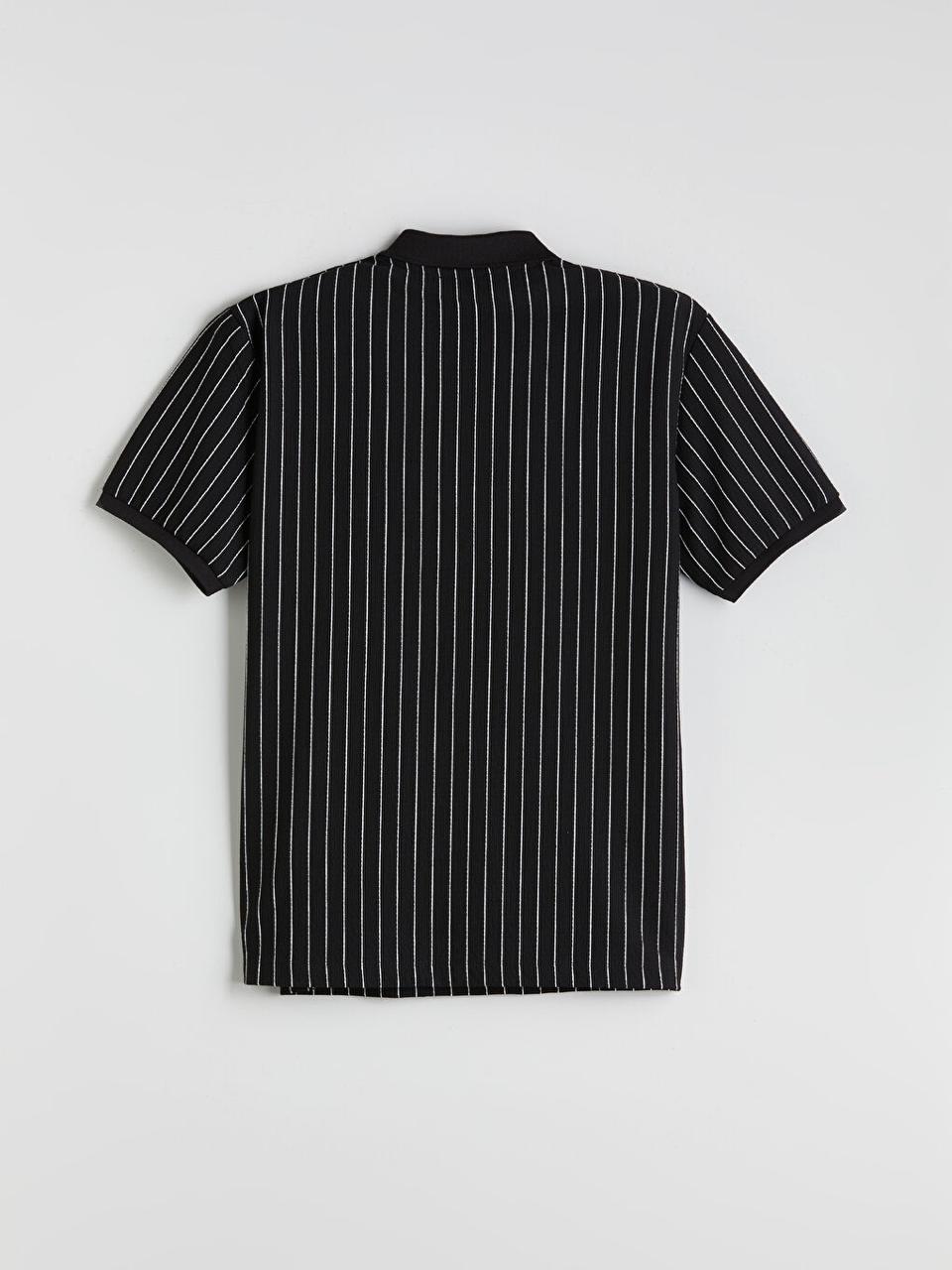 Tim Cooper Switzerland Black Pinstripe Sweat T-Shirt