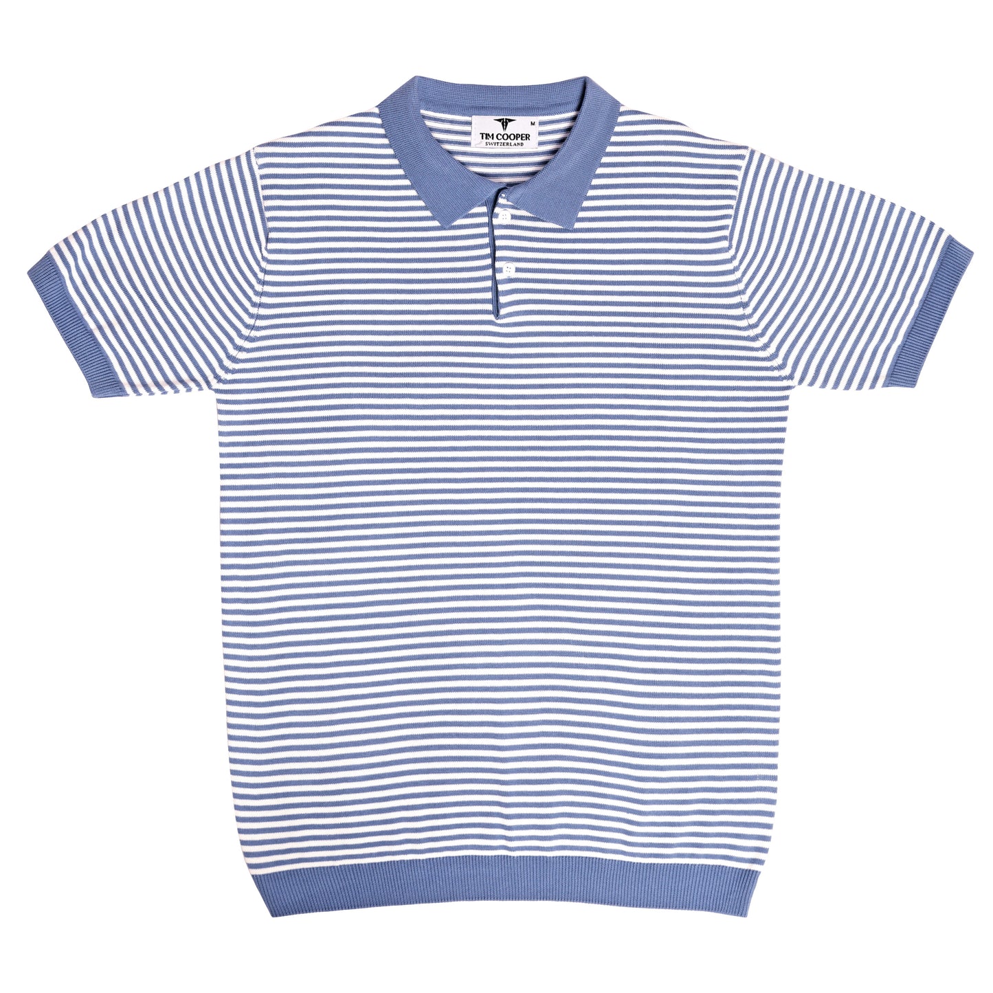 Tim Cooper Switzerland Men’s Blue & White Striped Sweat T-Shirt