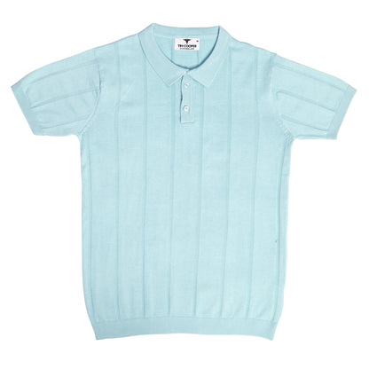Tim Cooper Switzerland Men’s Light Aqua Knitted Sweat T-Shirt