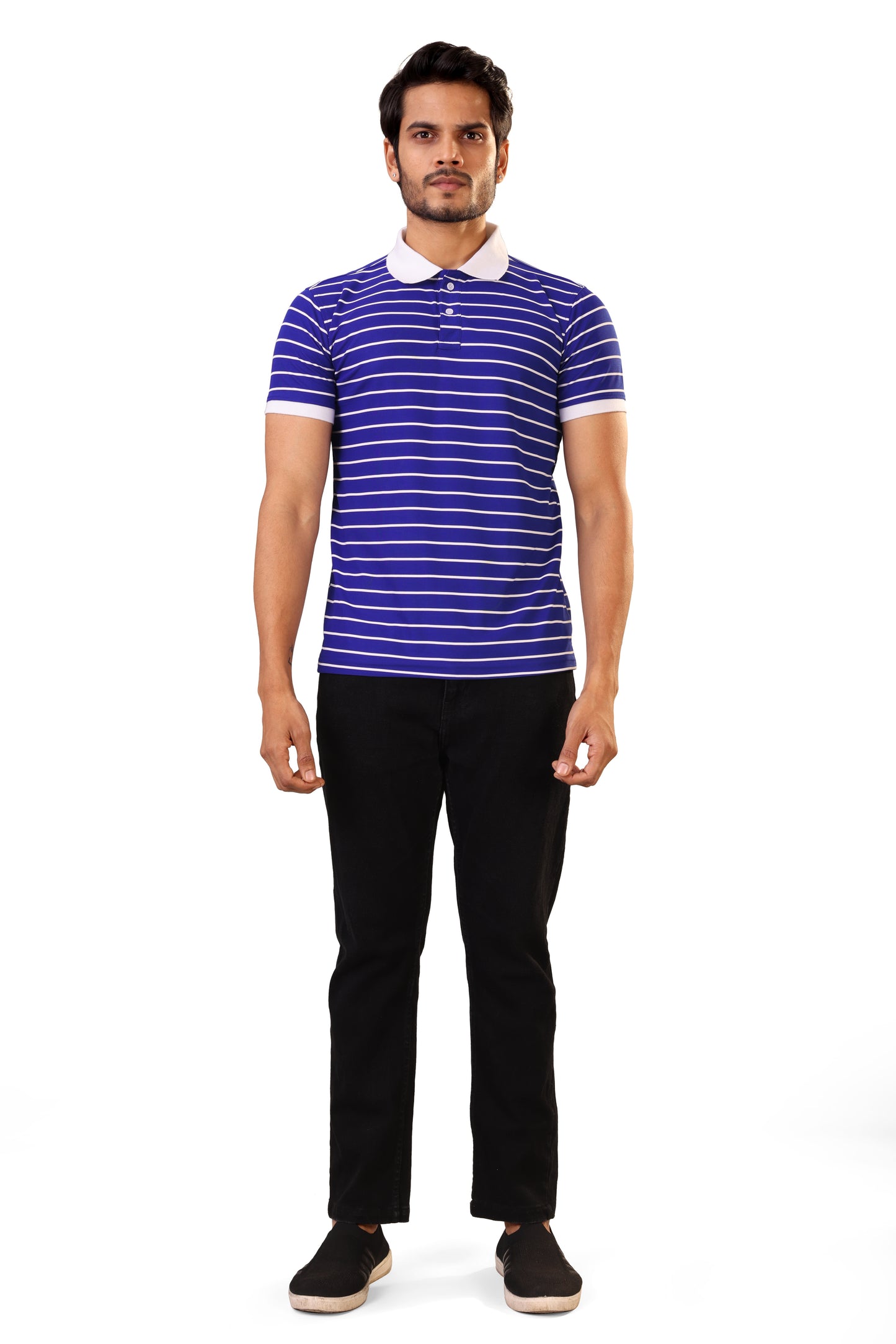 Tim Cooper Casual Striped Polo Look