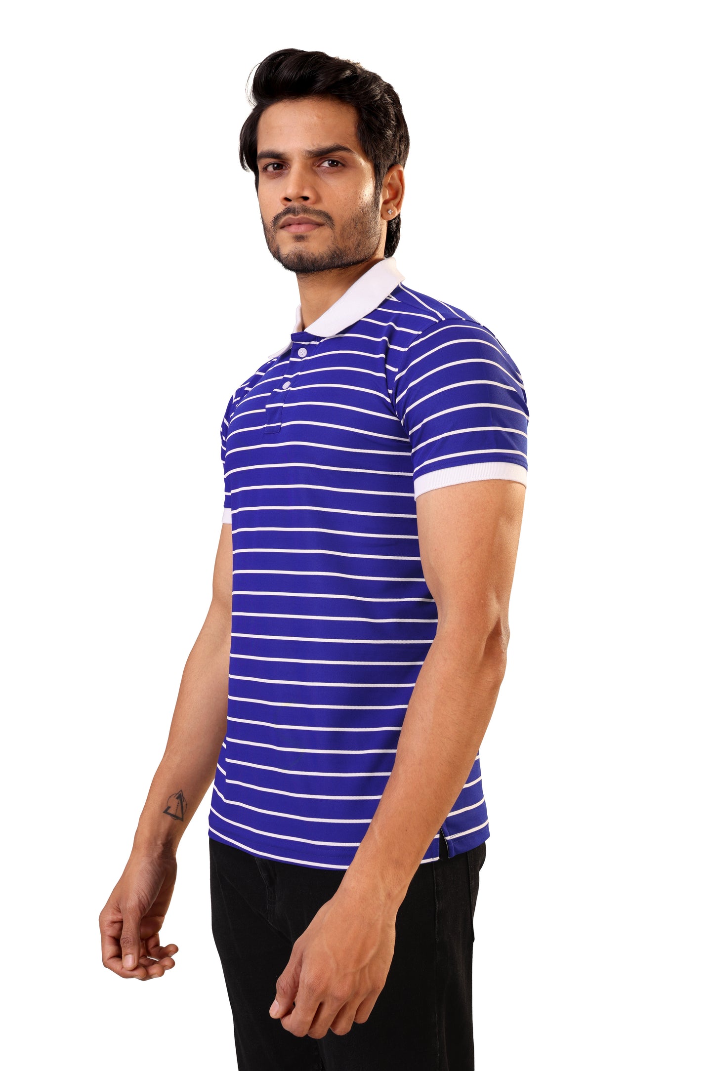 Tim Cooper Casual Striped Polo Look