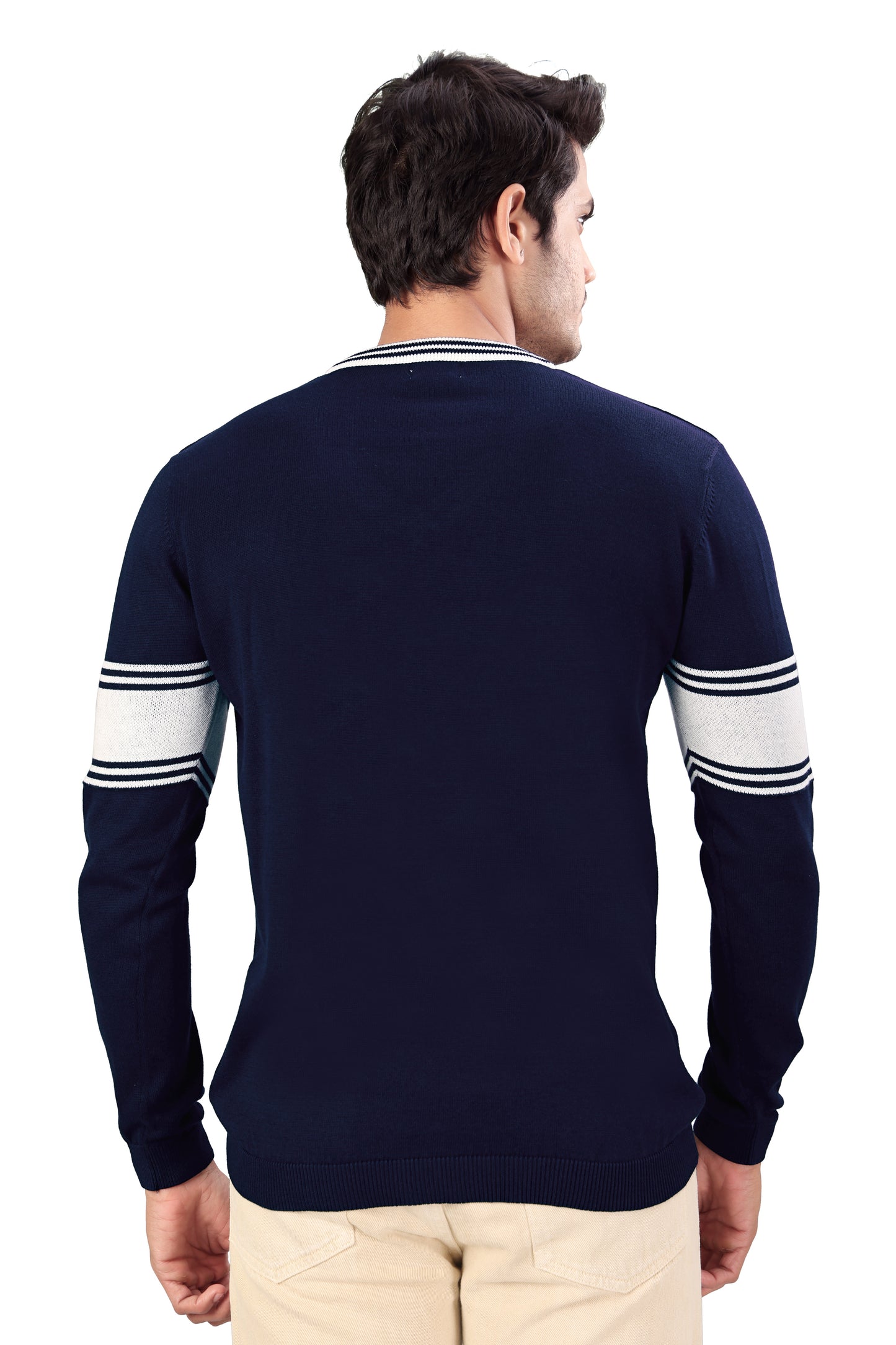 Tim Cooper Switzerland Men’s Navy Blue V-Neck Pullover T-shirt