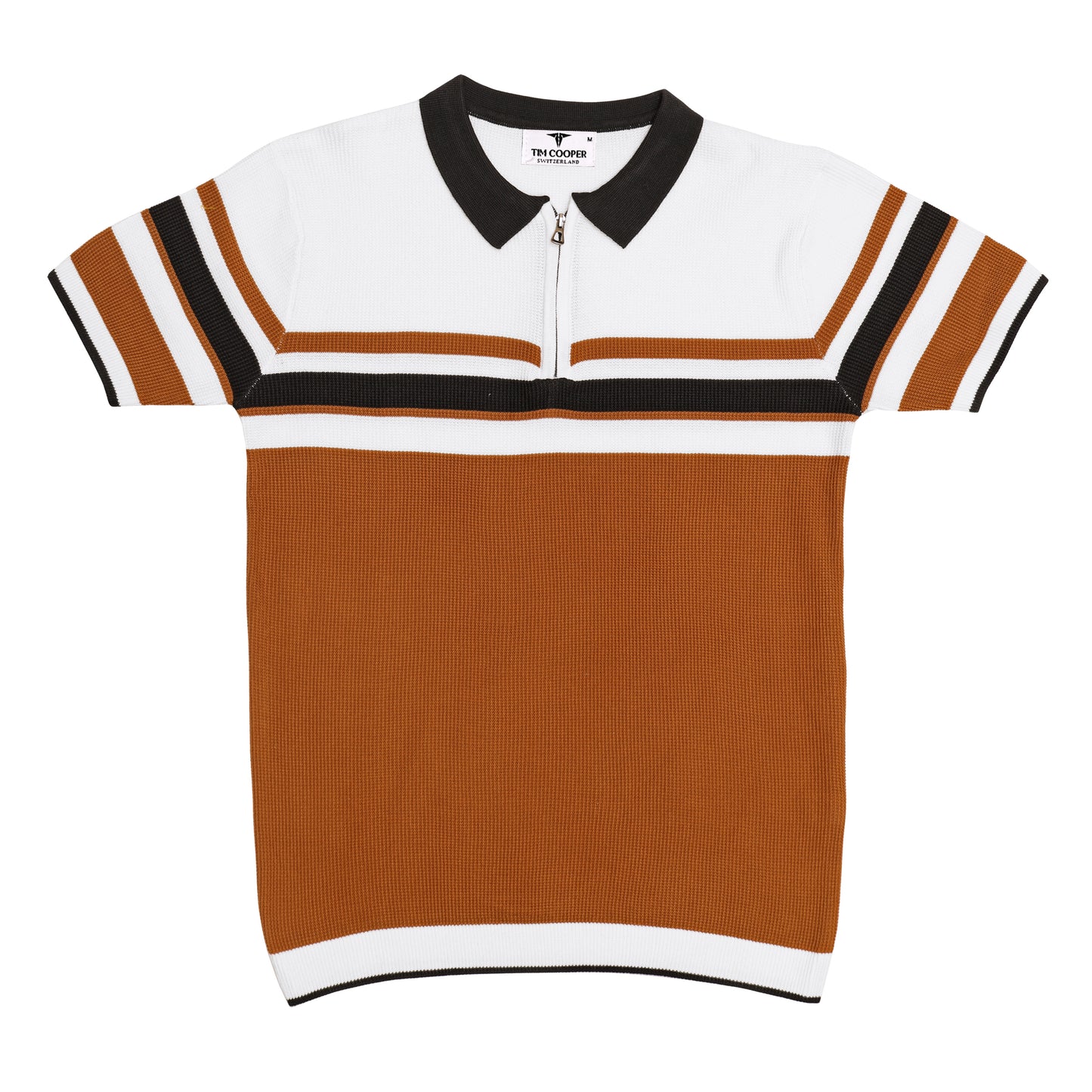 Tim Cooper Switzerland Men’s Brown & White Colour panel Sweat T-Shirt