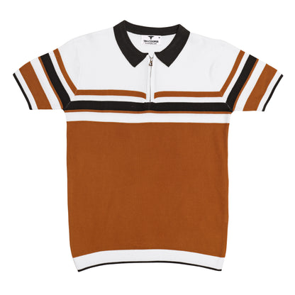 Tim Cooper Switzerland Men’s Brown & White Colour panel Sweat T-Shirt