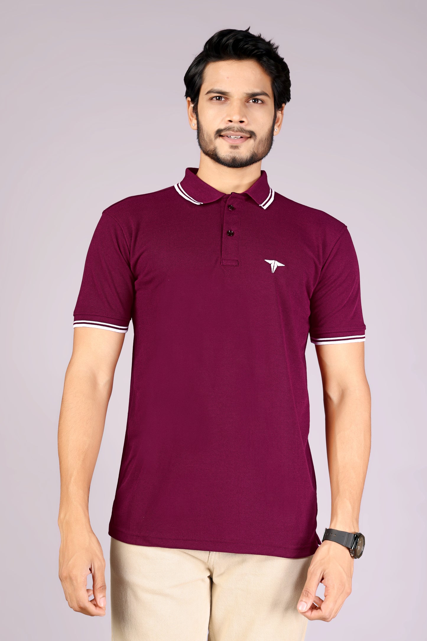 Tim Cooper Switzerland Maroon Polo T-Shirt for Men