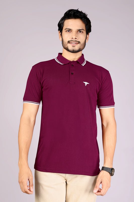 Tim Cooper Switzerland Maroon Polo T-Shirt for Men