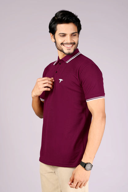 Tim Cooper Switzerland Maroon Polo T-Shirt for Men