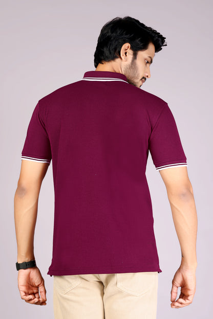 Tim Cooper Switzerland Maroon Polo T-Shirt for Men