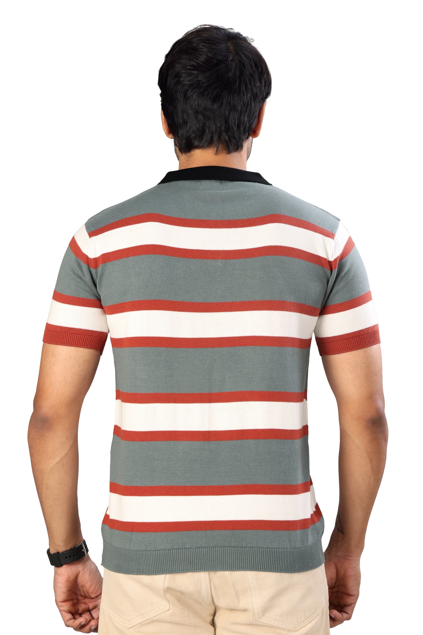 Tim Cooper Switzerland Men’s Casual Striped Polo T-shirt