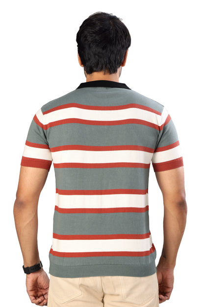 Tim Cooper Switzerland Men’s Casual Striped Polo T-shirt