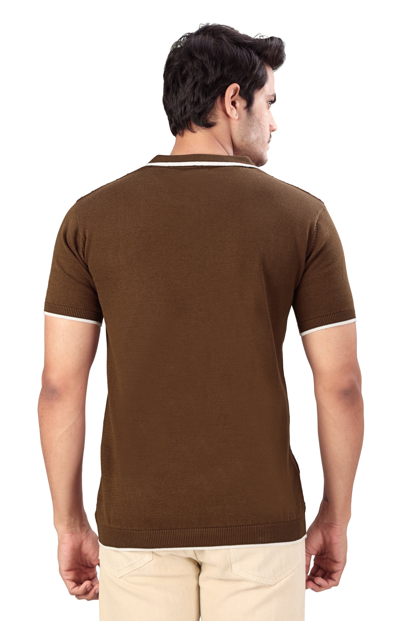 Tim Cooper Switzerland Men's Brown Cable-Knit