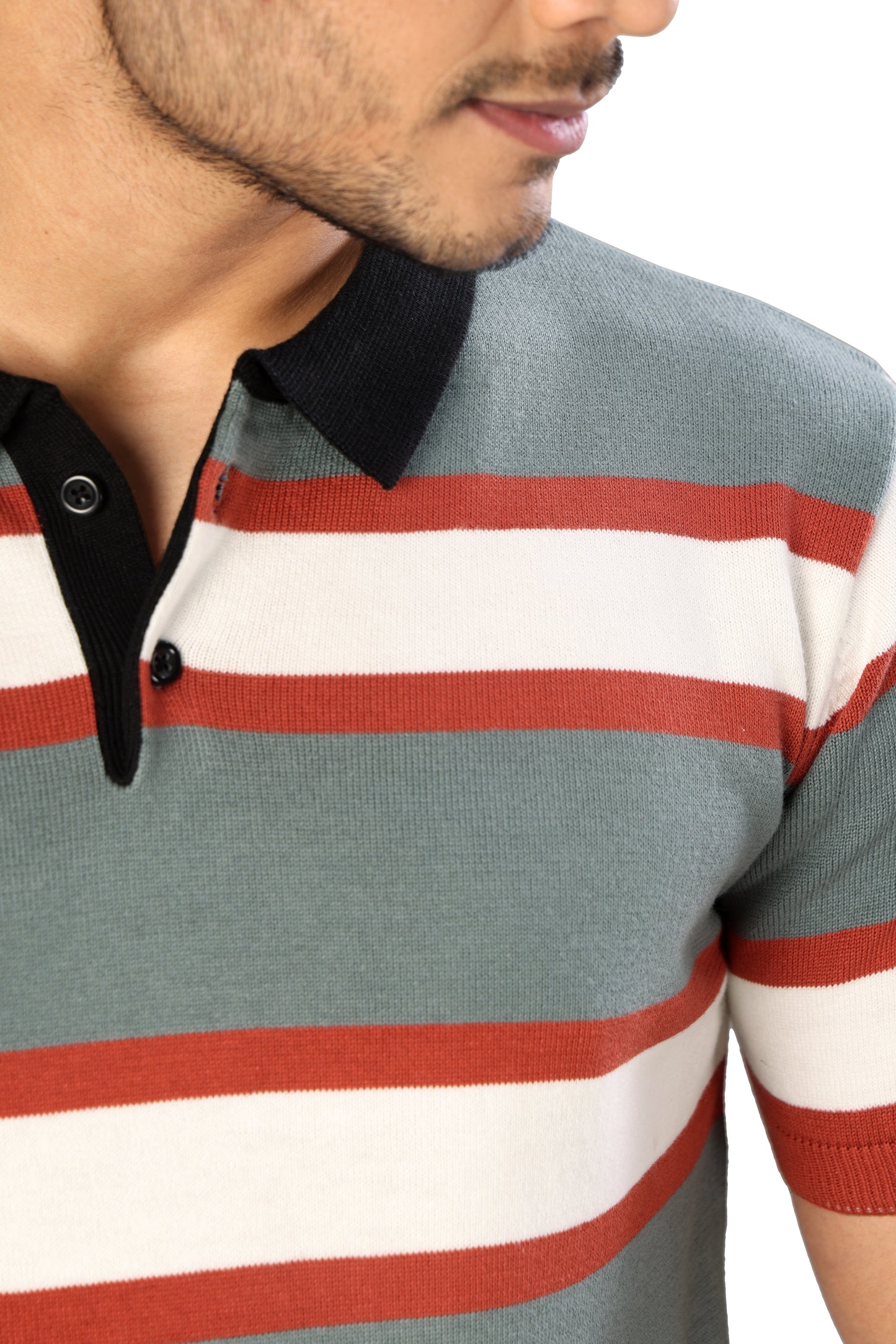 Tim Cooper Switzerland Men’s Casual Striped Polo T-shirt