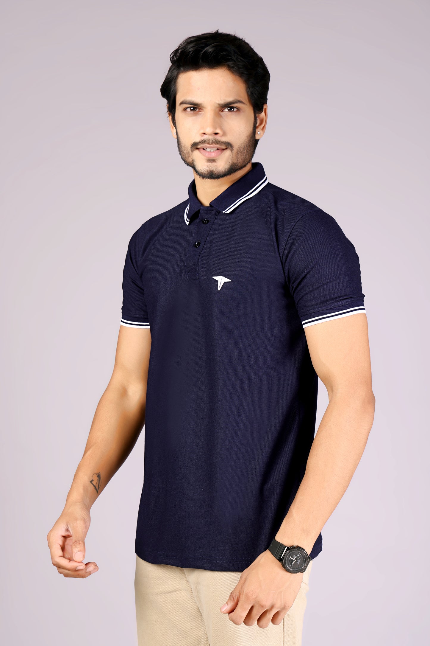 Tim Cooper Switzerland Navy Blue Polo T-Shirt for Men