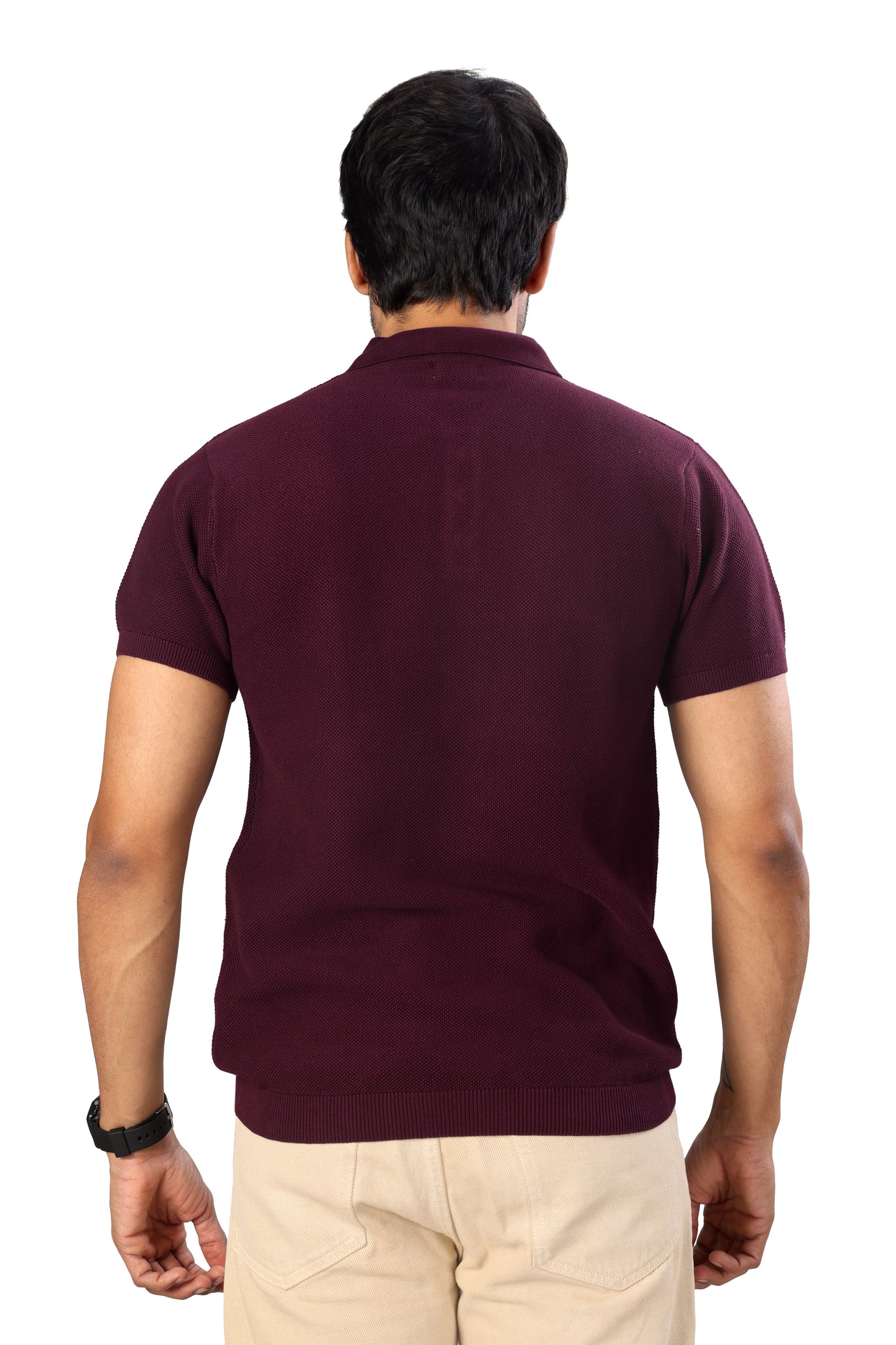 Tim Cooper Switzerland Men’s Maroon Short-Sleeve Polo T-Shirt