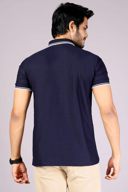 Tim Cooper Switzerland Navy Blue Polo T-Shirt for Men