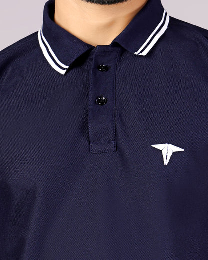 Tim Cooper Switzerland Navy Blue Polo T-Shirt for Men