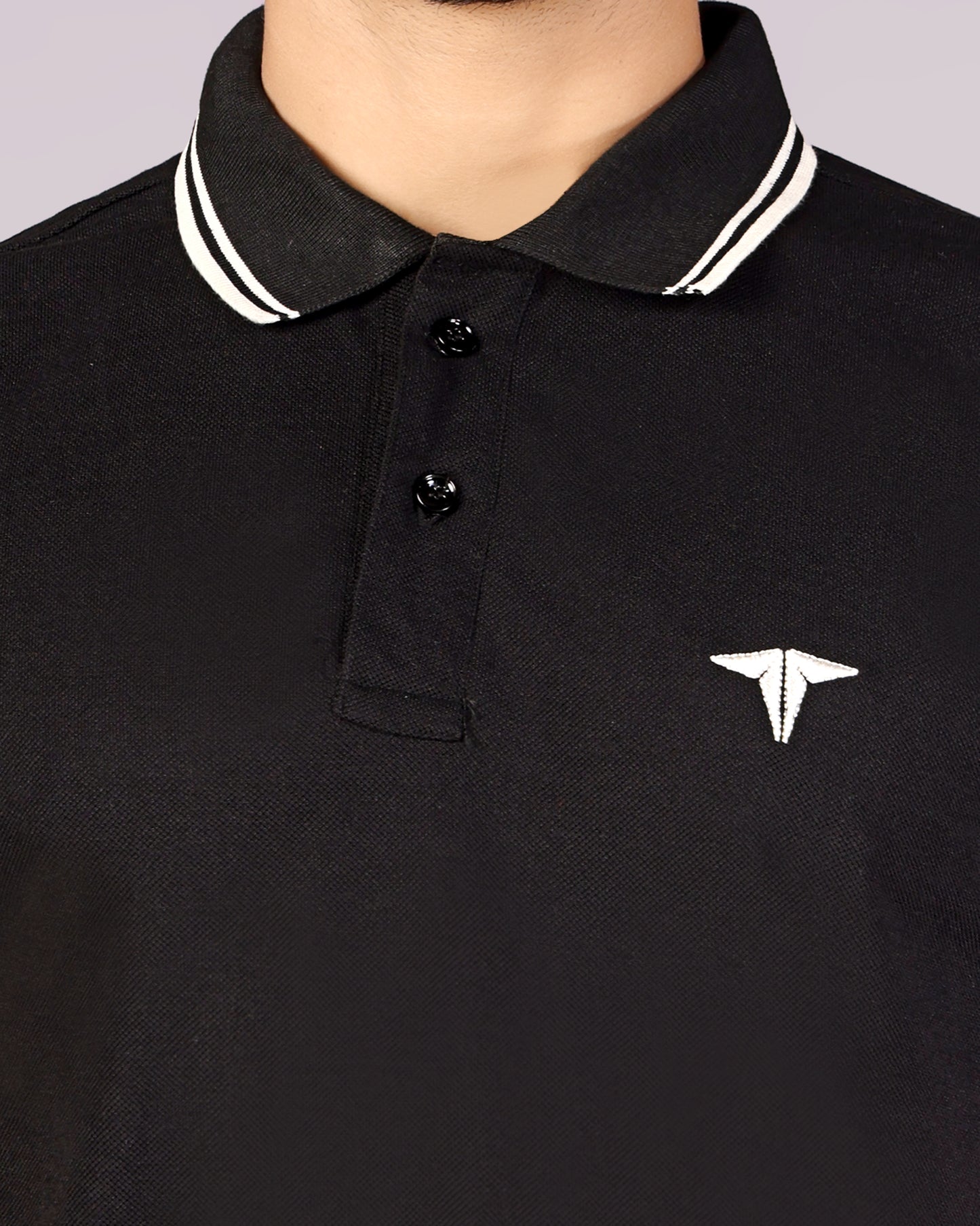 Tim Cooper Switzerland Classic Black Polo T-Shirt for Men