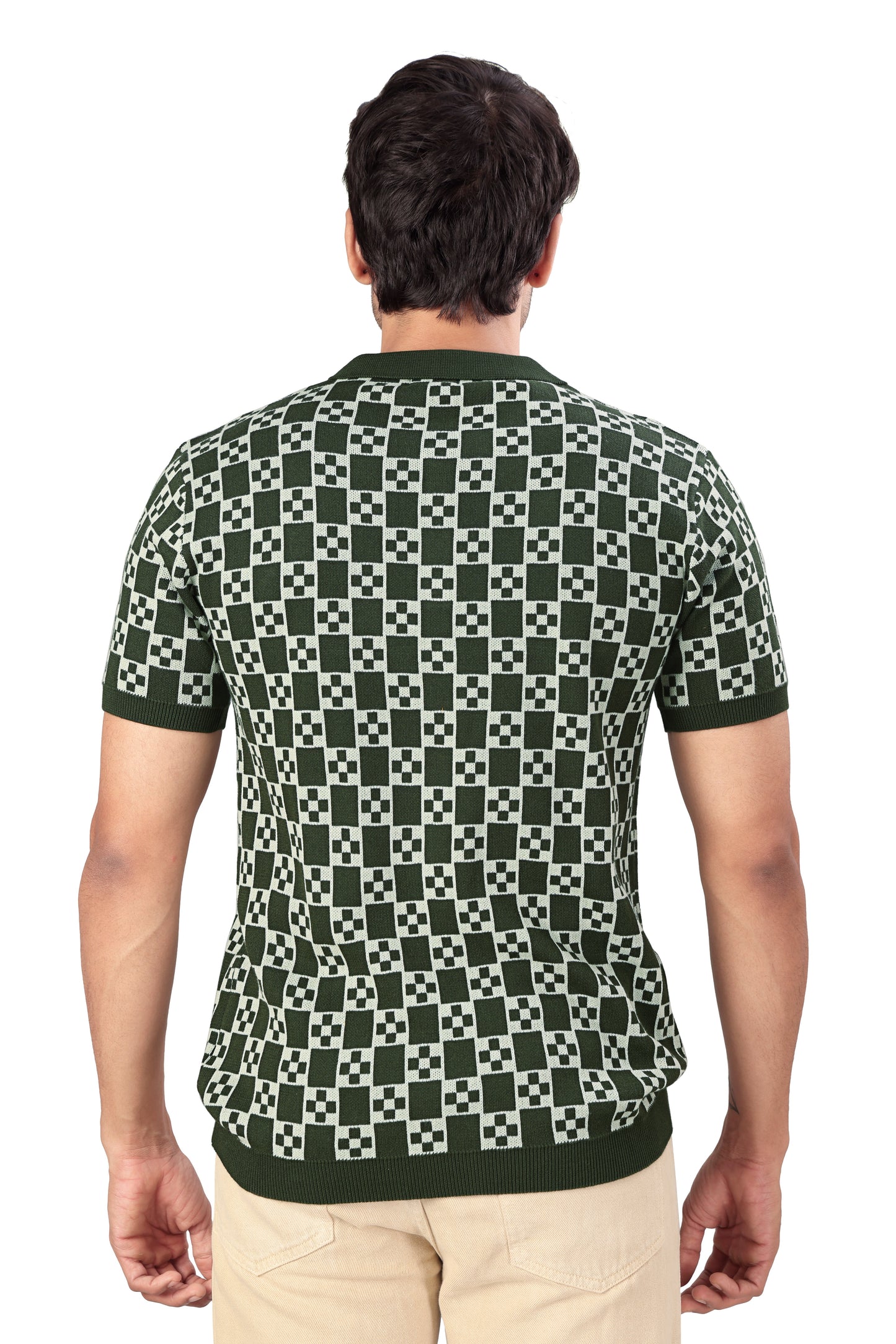 Tim Cooper Switzerland Men’s Olive Green Printed Polo T-Shirt