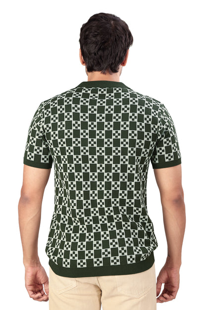 Tim Cooper Switzerland Men’s Olive Green Printed Polo T-Shirt