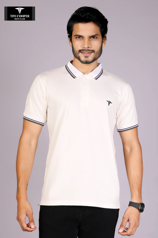 Tim Cooper Rich Club Men's Classic White Polo T-Shirt