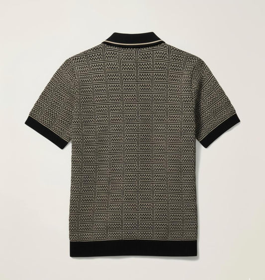 Tim Cooper Switzerland Retro Geometric Knit Sweat T-Shirt