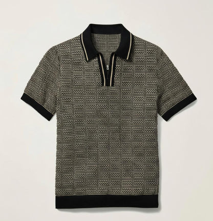 Tim Cooper Switzerland Retro Geometric Knit Sweat T-Shirt