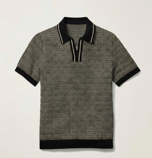 Tim Cooper Switzerland Retro Geometric Knit Sweat T-Shirt