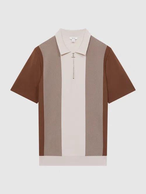 Tim Cooper Switzerland Retro Color block Zip Sweat T-Shirt