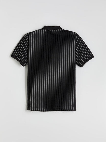 Tim Cooper Switzerland Black Pinstripe Sweat T-Shirt