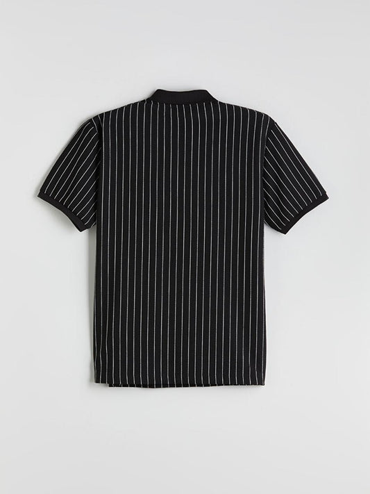 Tim Cooper Switzerland Black Pinstripe Sweat T-Shirt
